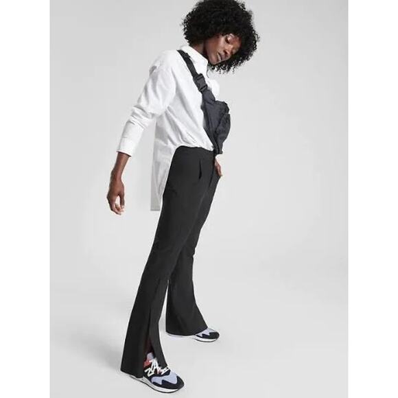 $148 Athleta Stellar Flare Trouser - Size 6 - Black - Picture 2 of 11